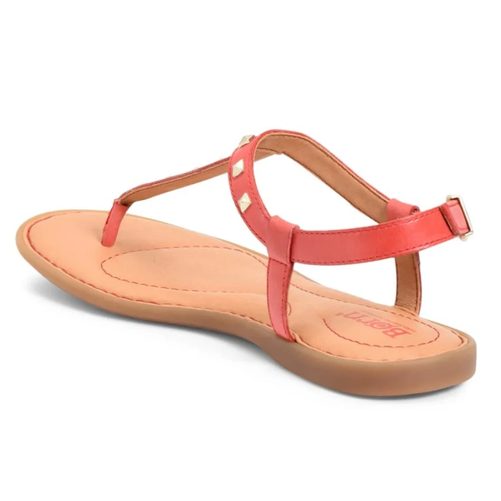 Born Adana Studded Leather Sandals orange Summer Flip Flops Studs - Picture 4 of 7